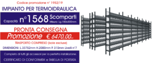 offerta scaffali per magazzino termoidraulica con 1568 scomparti modello E40 euroscaffale